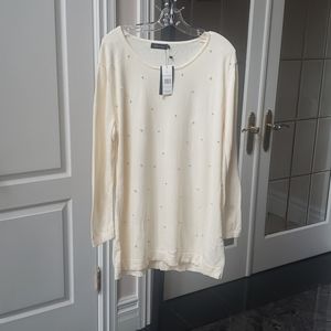 Long sleeve Pearl embroidered sweater